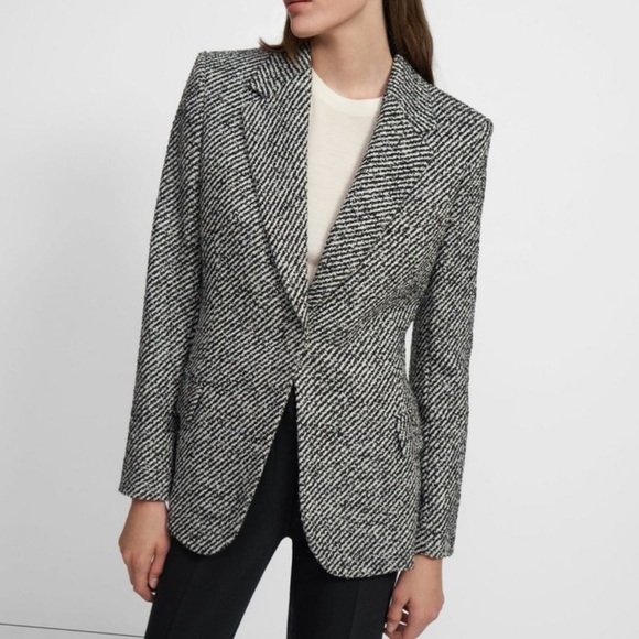 Theory Jackets & Blazers - THEORY Fitted Blazer in Boucle Tweed